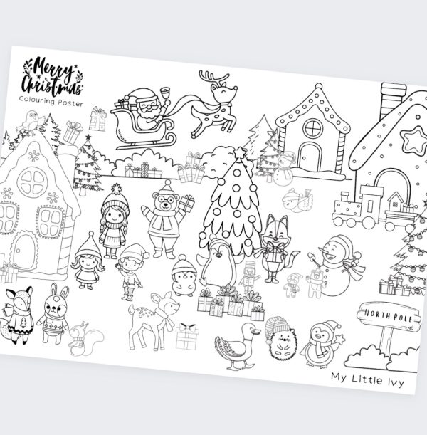 Christmas Colouring in Poster